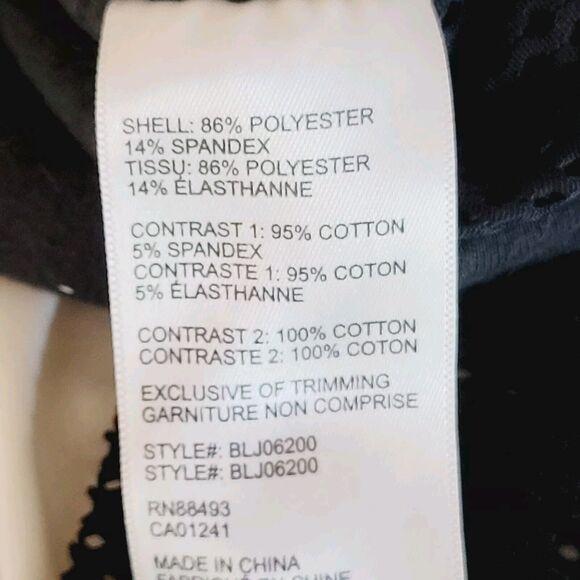 Blanc Noir Hoodie Medium Black Poolside Mesh Thumb Holes Athleisure Activewear - Picture 9 of 11